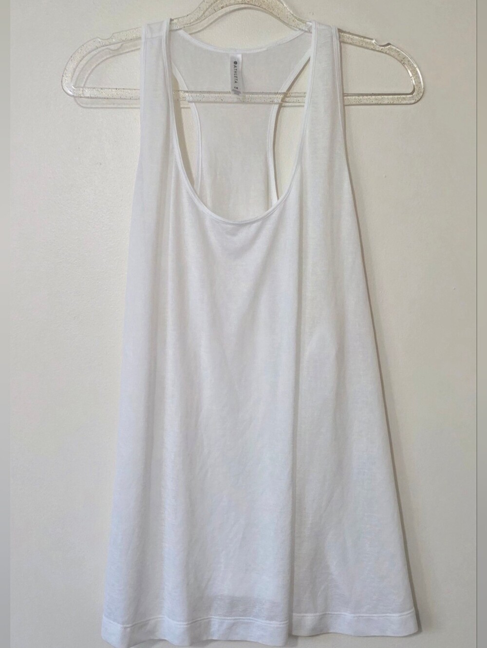 Athleta Racerback White Tank Top Clean Girl Aesthetic Sporty Luxe Athleisure 1X